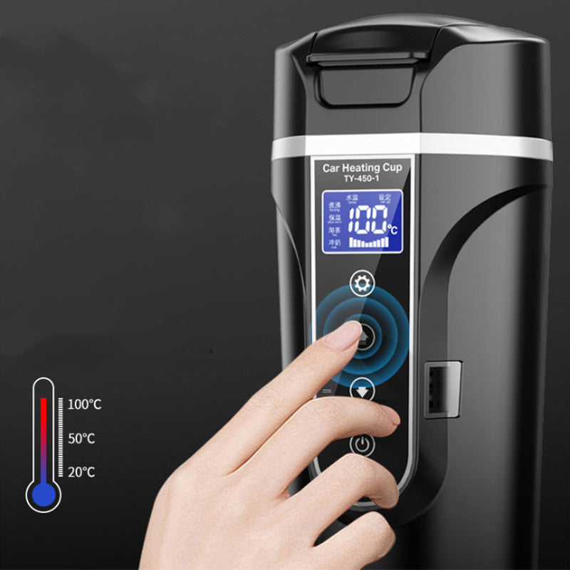 Portable Car Bottle Smart Touch Digital Display Insulated Cup Home Traveling Heating Cup Water Bottle